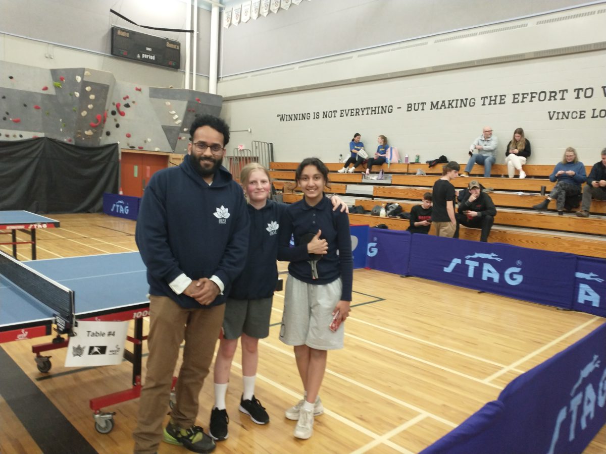 Nandini at the table tennis tournament